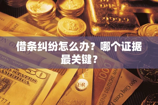 北京借条纠纷怎么办?哪个证据最关键? 北京借条纠纷怎么办?哪个证据最关键?